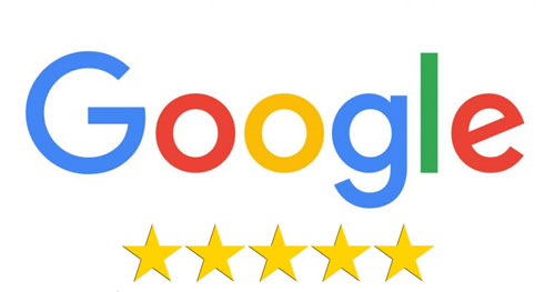 google logo five star reviews